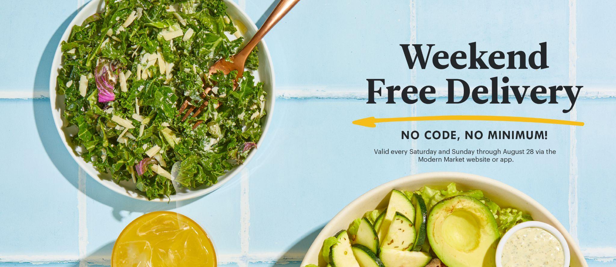 Original DoorDash and Modern Market homepage campaign concept
